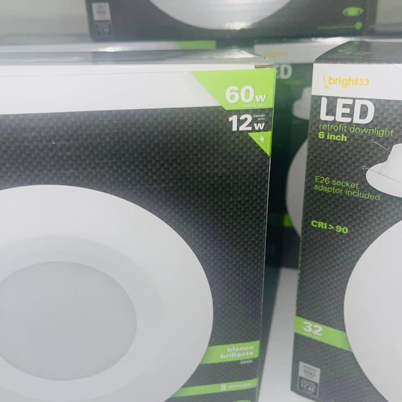 Recessed LED Ceiling lights 6 inch~ 60w/12w ~~32year life~ New In Box~~ set of 5 - Picture 4 of 6